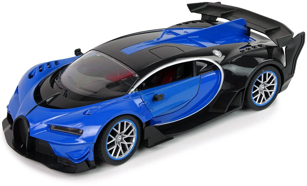 Lean Toys Radijo bangomis valdomas automobilis Bugatti mėlynas
