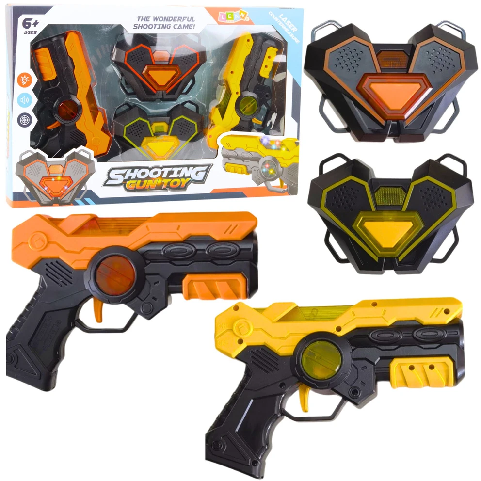 Lean Toys Lazerinių šautuvų rinkinys su infraraudonųjų spindulių taikiniais
