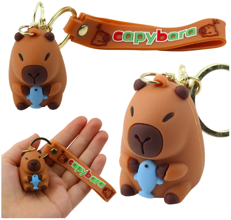 Lean Toys Pakabutis Figūrėlė Kapibara Zawieszka Karabińczyk Kółko Mix