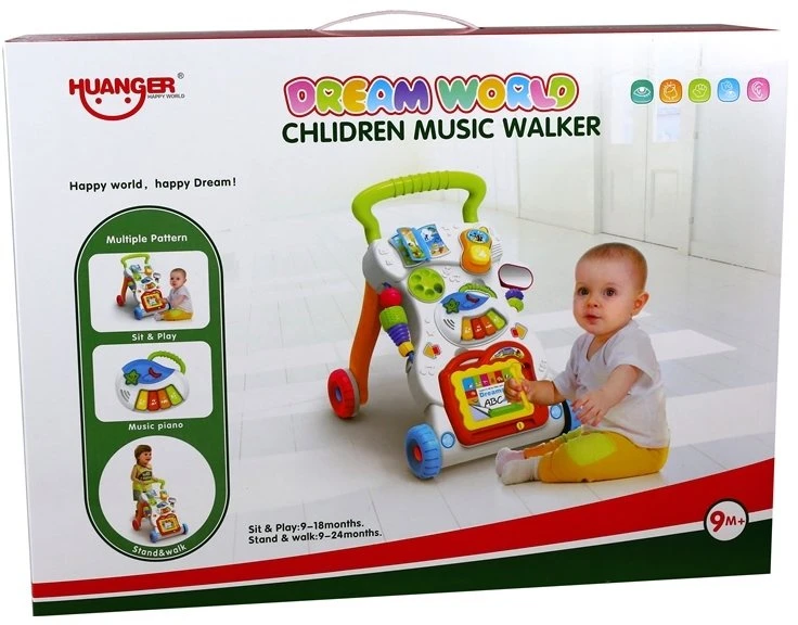 Pchacz Multifunkcinis vaikiškas stumdukas su telefonu ir pianinu