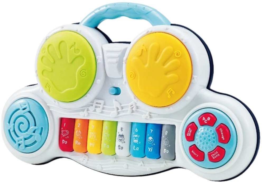 Lean Toys Interaktyvus muzikos žaislas „Pianinas su būgnais“
