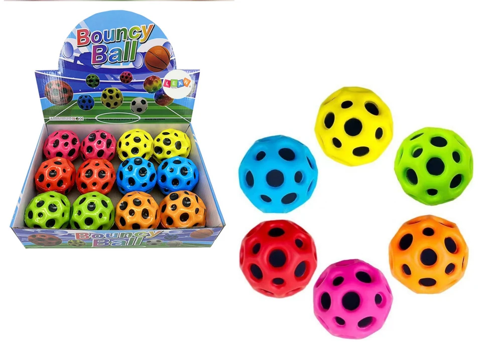 Lean Toys Šviečiantis kamuoliukas su įdubimais 6cm