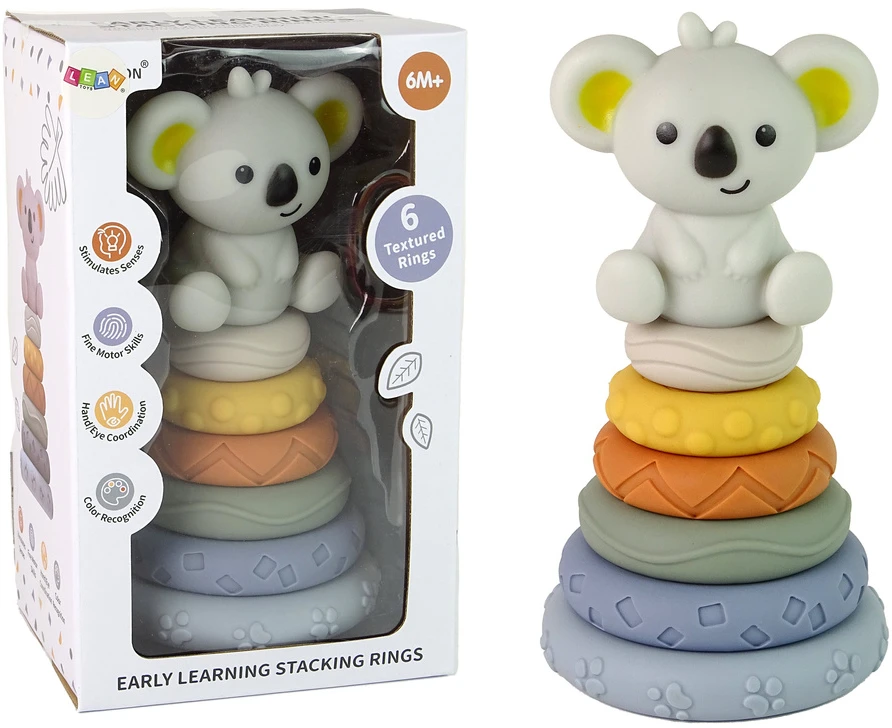 Piramida Koalos piramidė kūdikiams Lean Toys