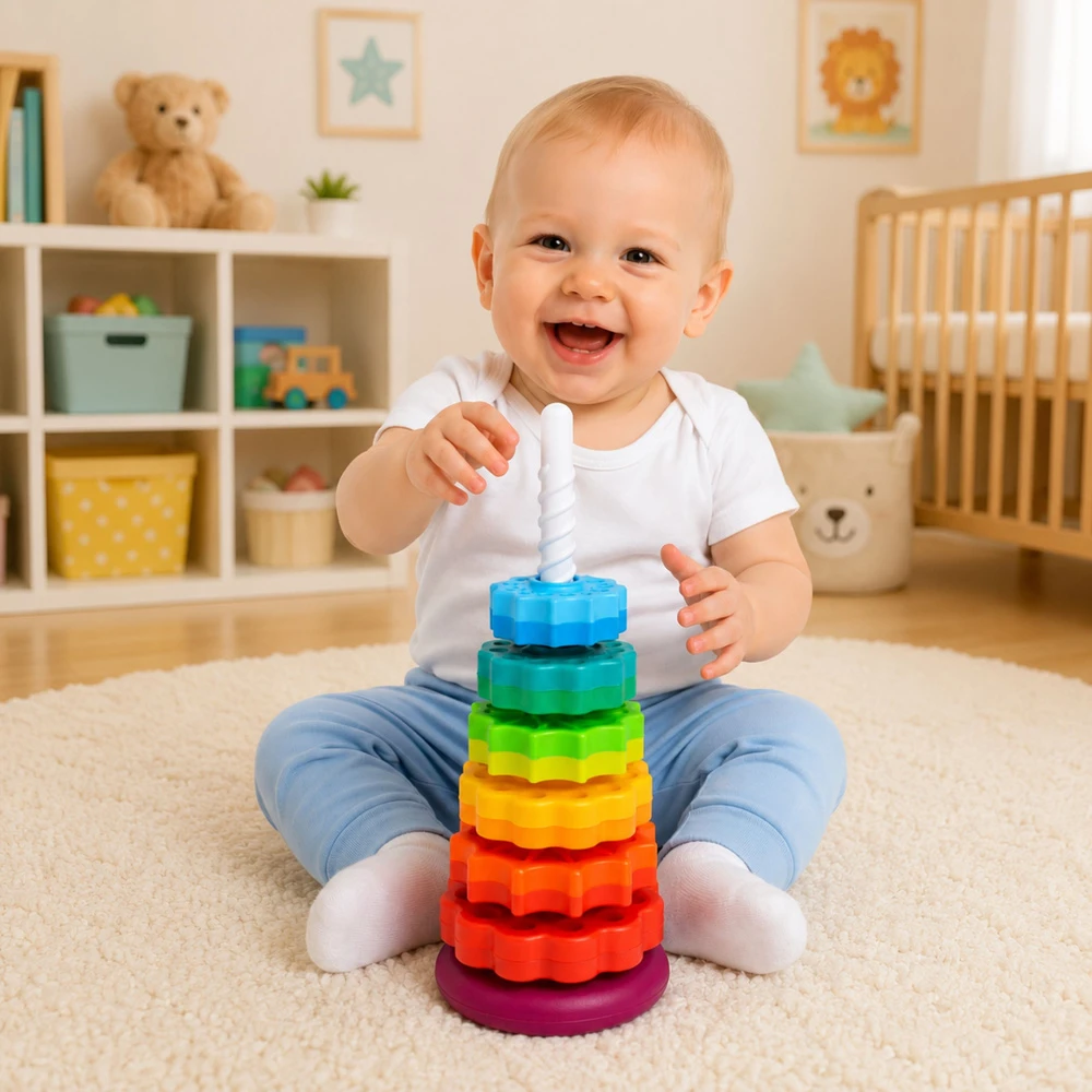 Dėlionė Lean Toys Piramidė 36 cm 6 vnt.