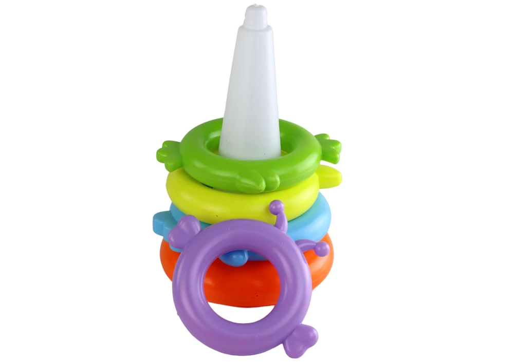 Piramidka Žaislinė piramidė su žiedais Lea Toys Vienaragis, 29x14x14 cm