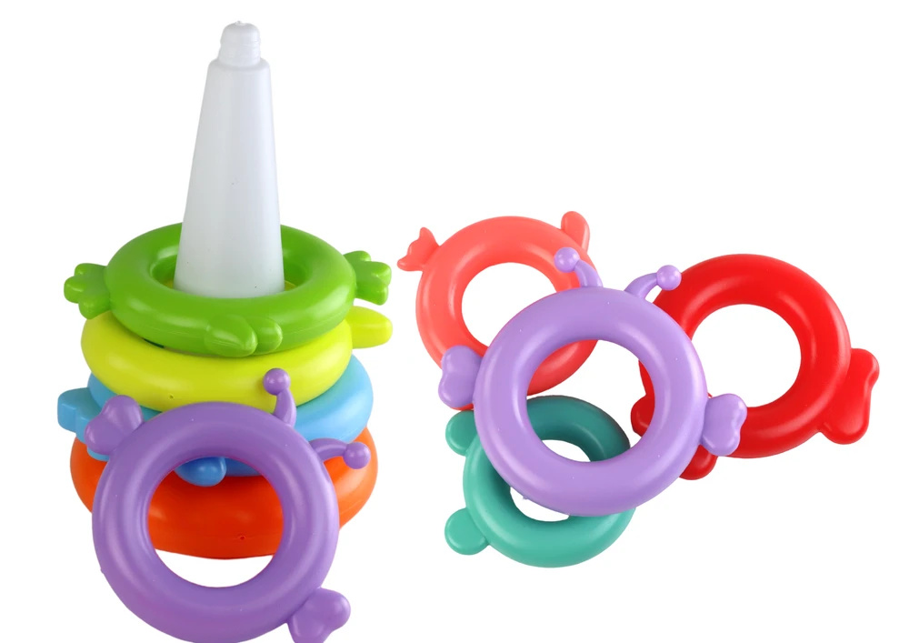 Piramidka Žaislinė piramidė su žiedais Lea Toys Vienaragis, 29x14x14 cm