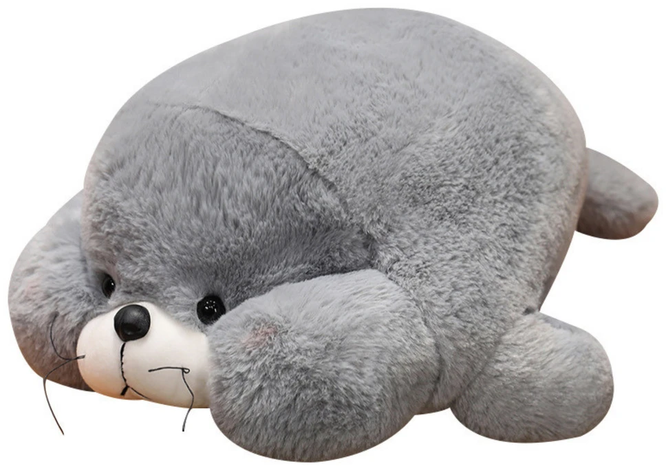 Lean Toys Pliušinis jūrų ruonis 29 cm pilkas