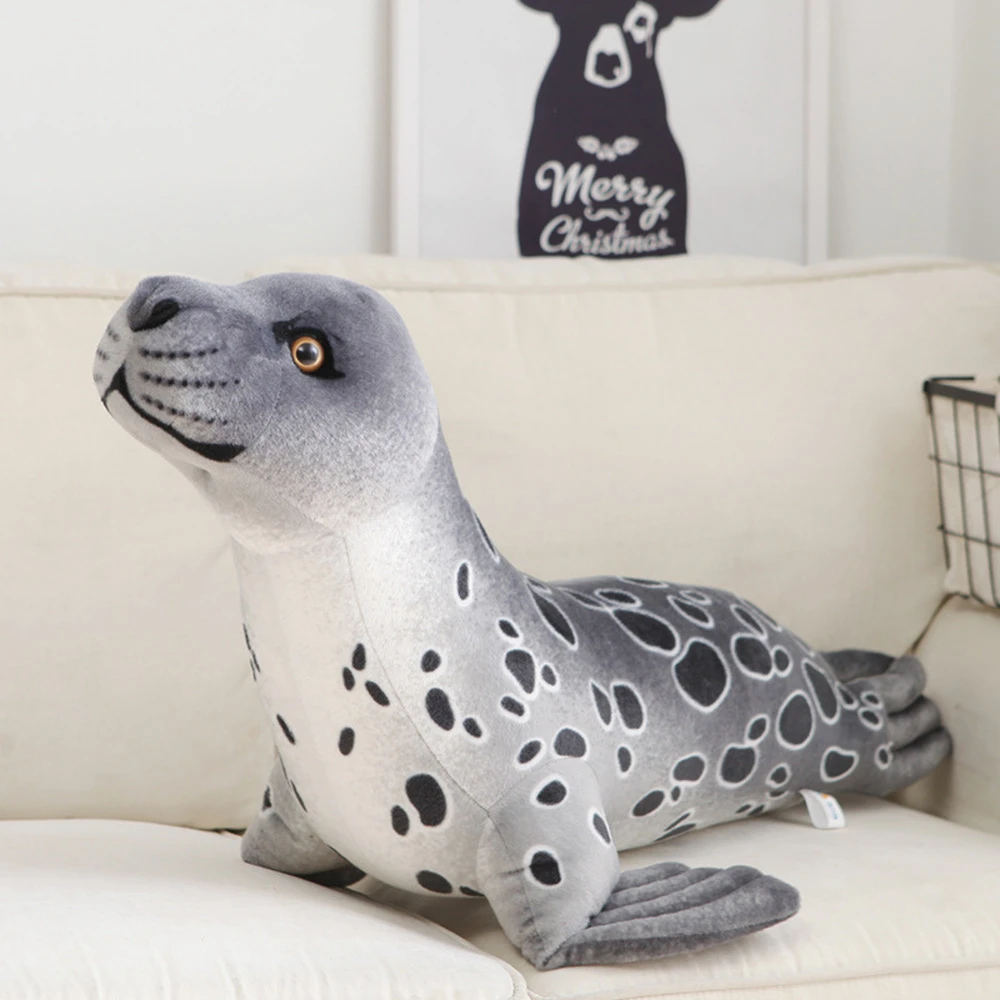 Lean Toys Pliušinis ruonis, pilkas, 37 cm