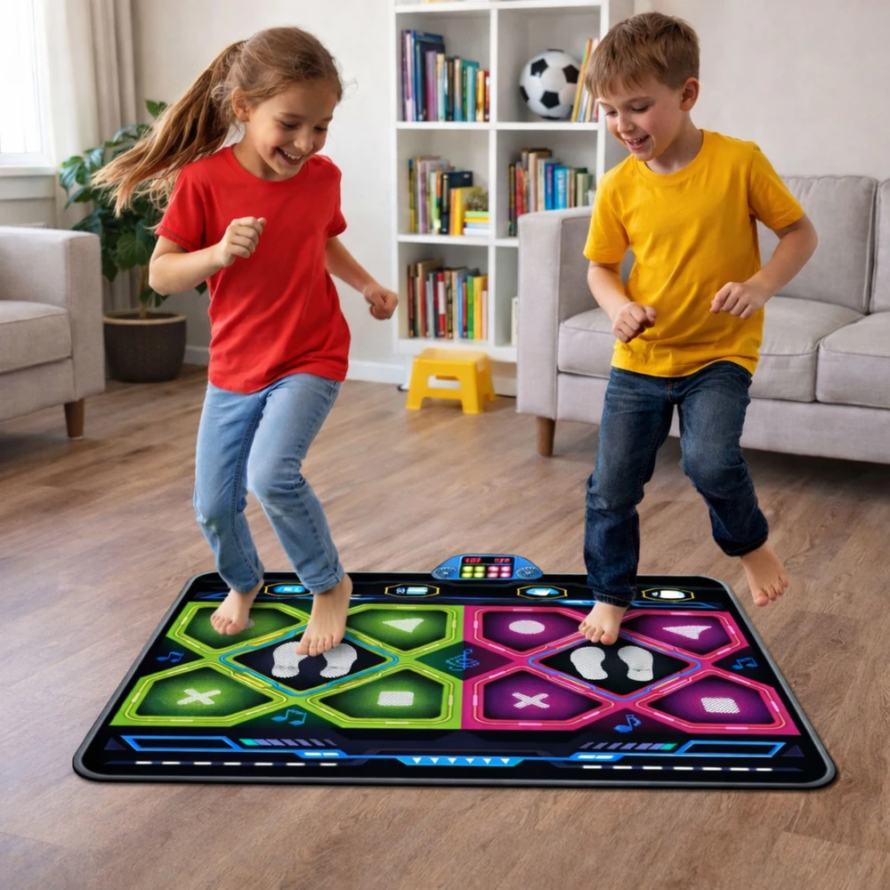 Lean Toys Elektroninis šokių kilimėlis 105 x 90 cm