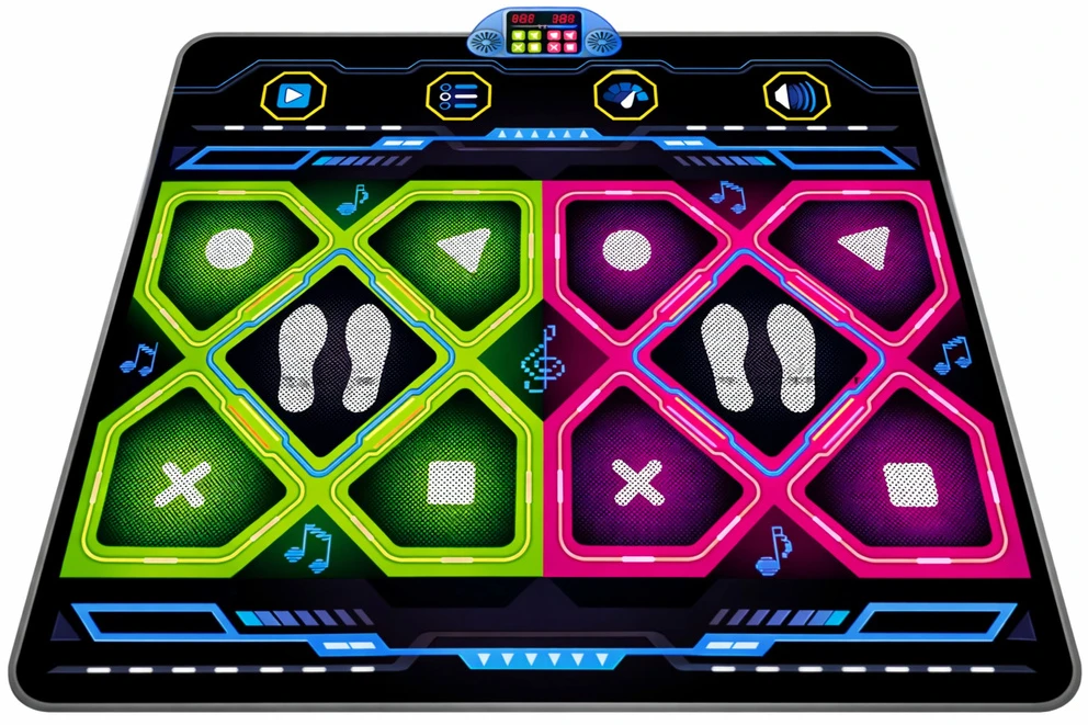 Lean Toys Elektroninis šokių kilimėlis 105 x 90 cm