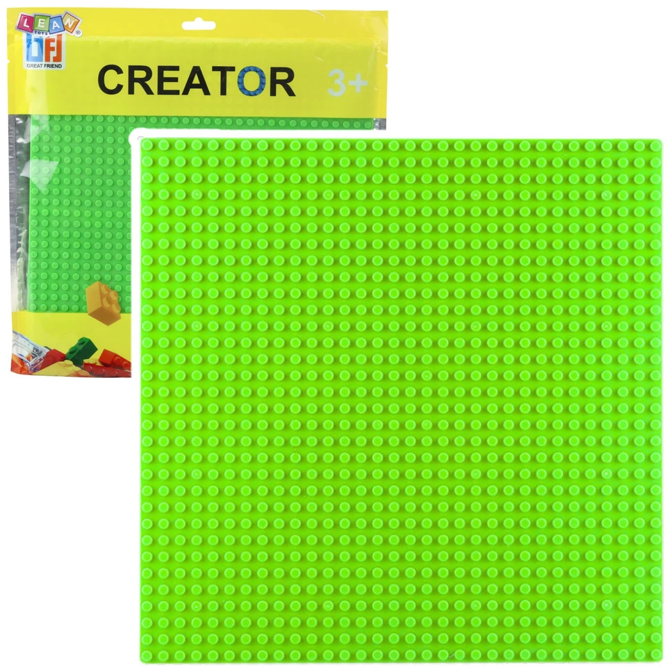 Lean Toys Žalias konstravimo pagrindas 25.5x25.5 cm