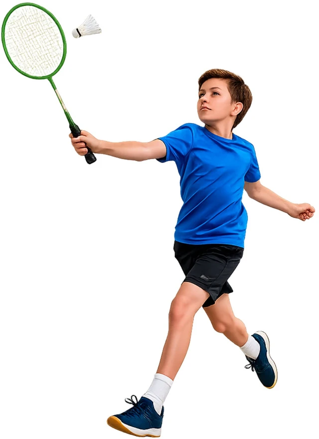 Lean Toys Badmintono rinkinys žalia/juoda 2 vnt.