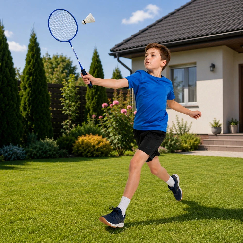 Lean Toys Badmintono rinkinys mėlynas 2 vnt.