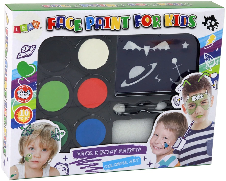 Zestaw Veido dažymo rinkinys vaikams Leans Toys Face Paint, 1 vnt.