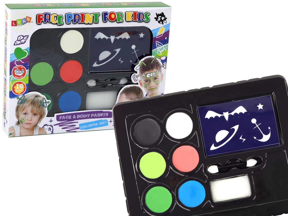 Zestaw Veido dažymo rinkinys vaikams Leans Toys Face Paint, 1 vnt.