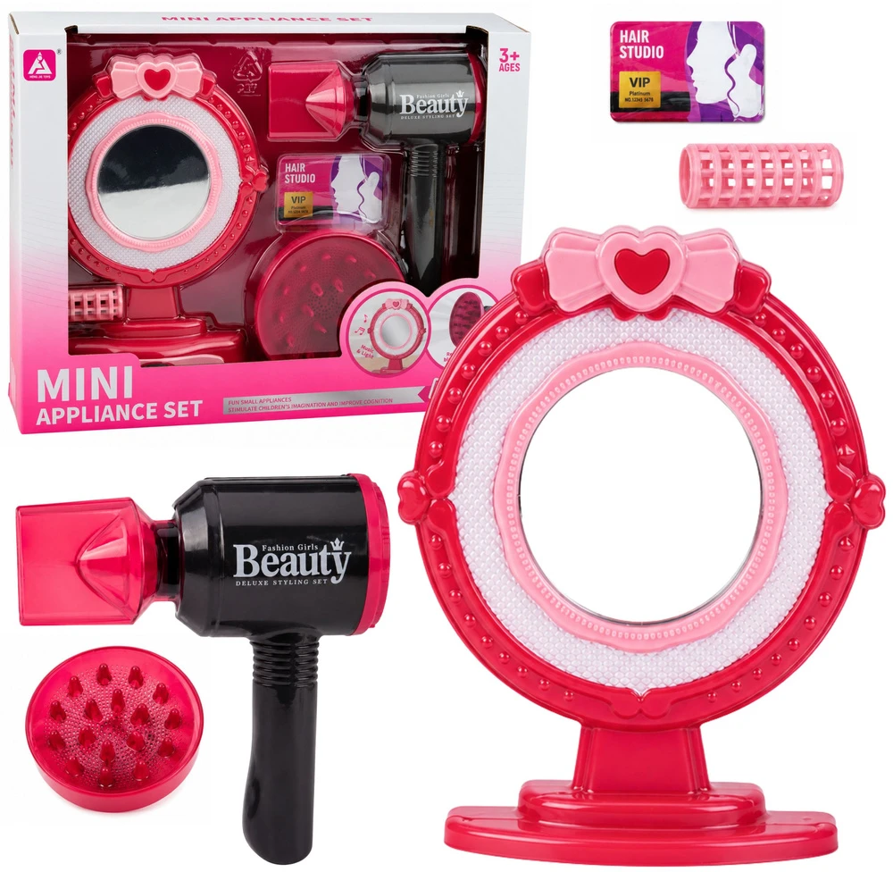 Lean Toys Plaukų stilizavimo rinkinys Rožinis