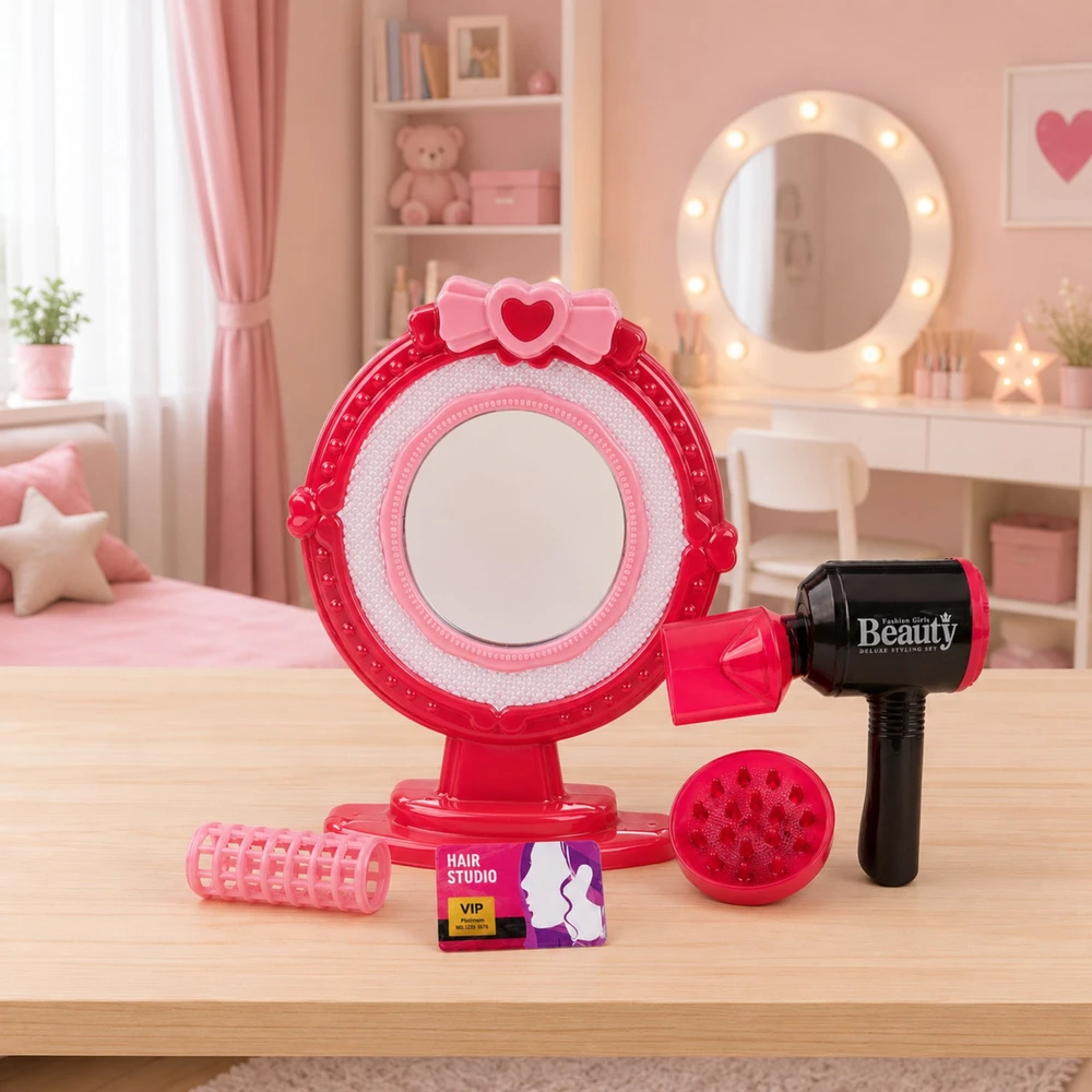 Lean Toys Plaukų stilizavimo rinkinys Rožinis