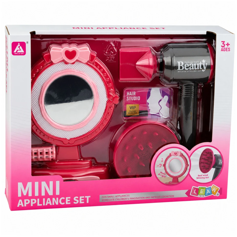 Lean Toys Plaukų stilizavimo rinkinys Rožinis