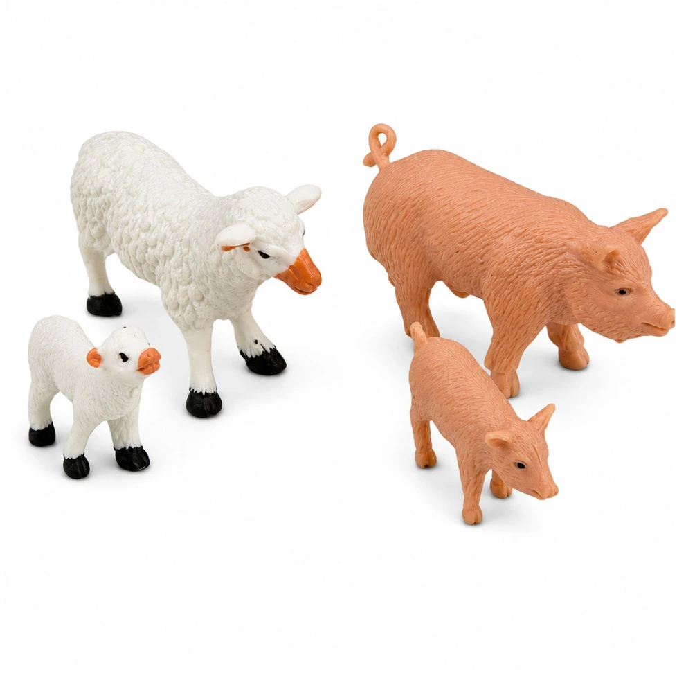 Lean Toys Ūkio figūrėlių rinkinys su traktoriaus dėže, įvairiaspalvis, 32,5 × 23 × 11,5 cm, 28 dalių