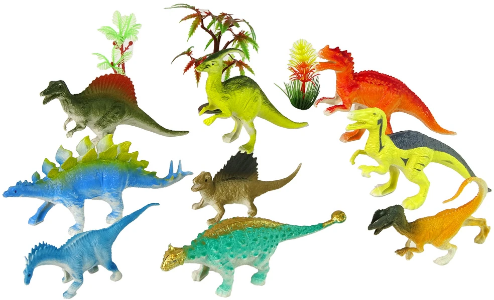 Zestaw Žaislinių dinozaurų figūrėlių rinkinys Lean Toys Animal Kingdom, 9 vnt.