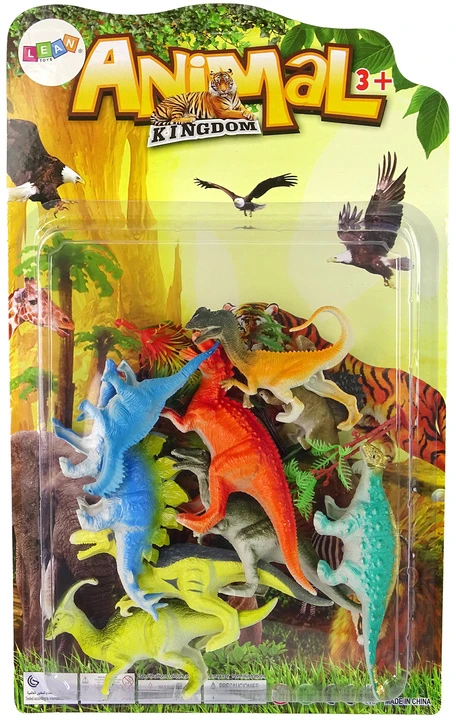 Zestaw Žaislinių dinozaurų figūrėlių rinkinys Lean Toys Animal Kingdom, 9 vnt.