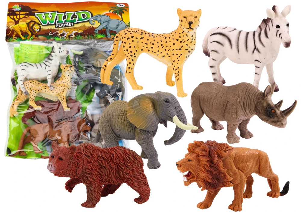 Lean Toys Laukinių Gyvūnų Figūrėlių Rinkinys, 6 vnt.
