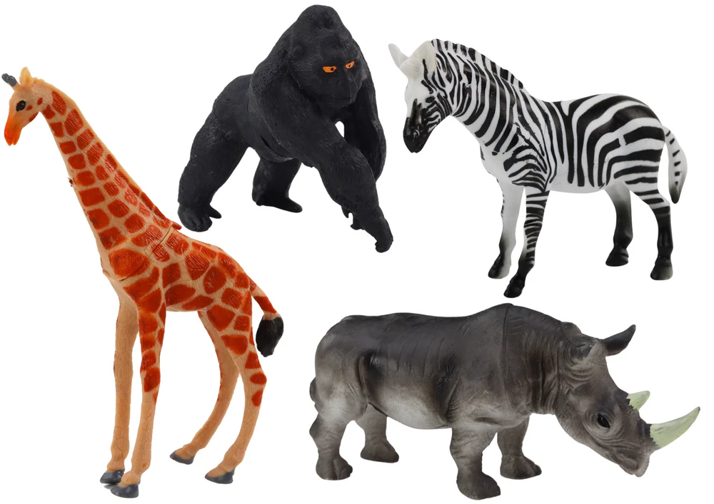 Lean Toys Afrikos gyvūnų figūrėlių rinkinys (4 vnt.)