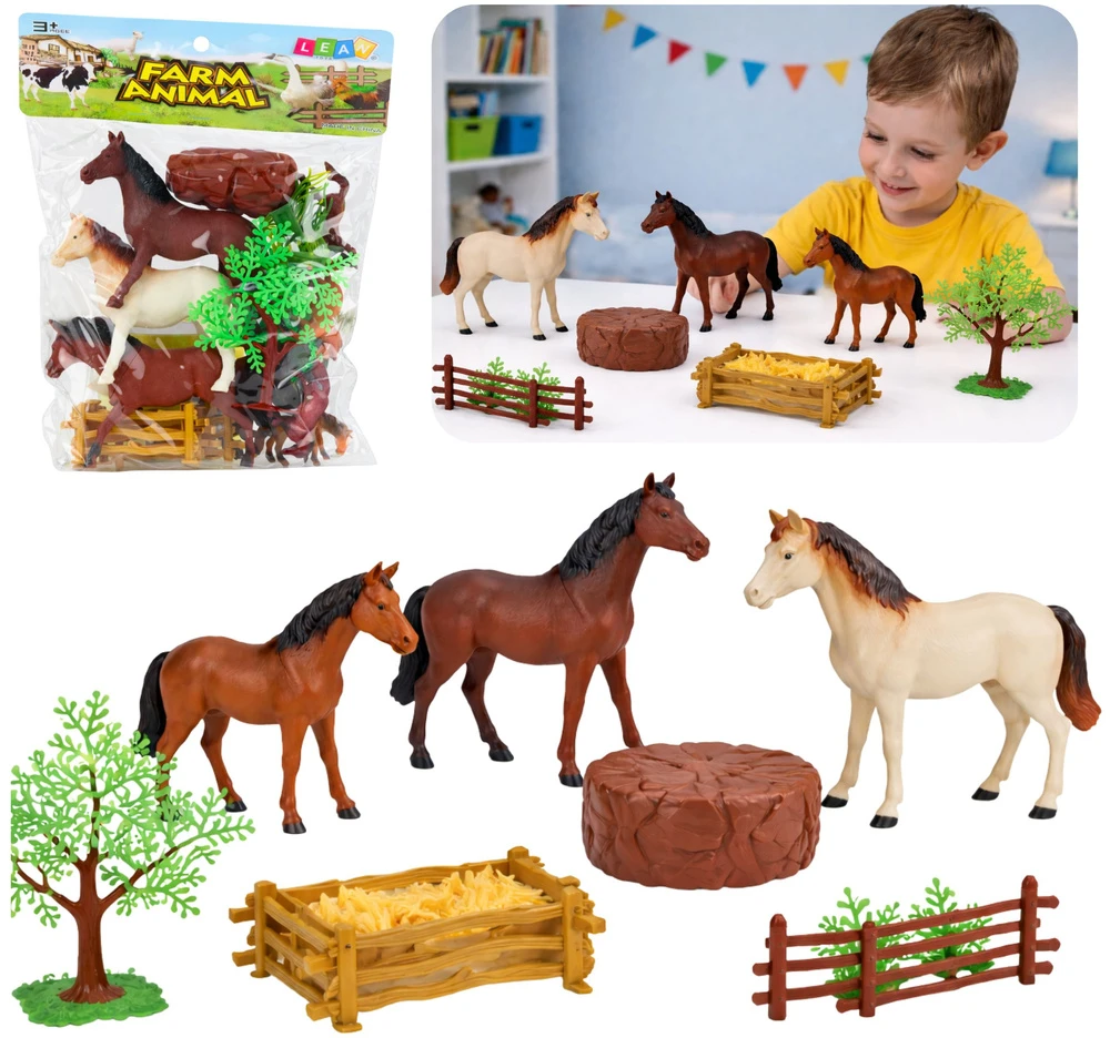 Lean Toys Žirgų figūrėlių rinkinys 23 vnt.