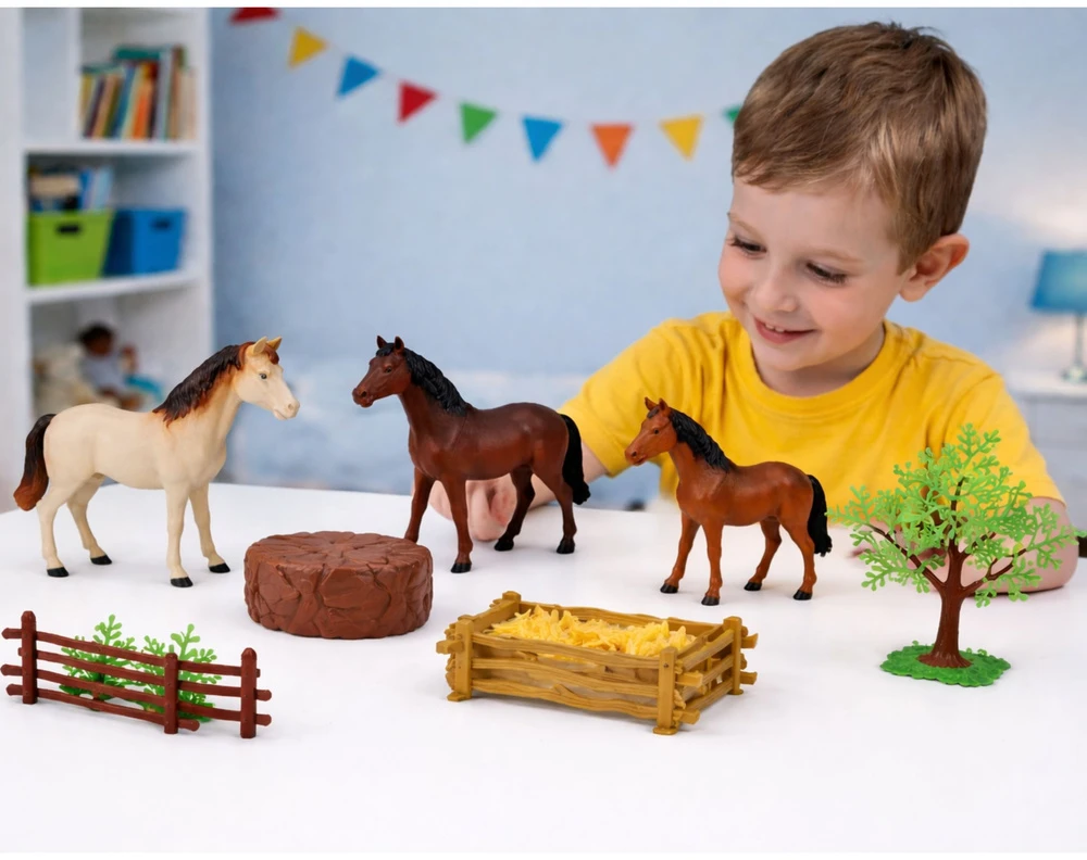 Lean Toys Žirgų figūrėlių rinkinys 23 vnt.