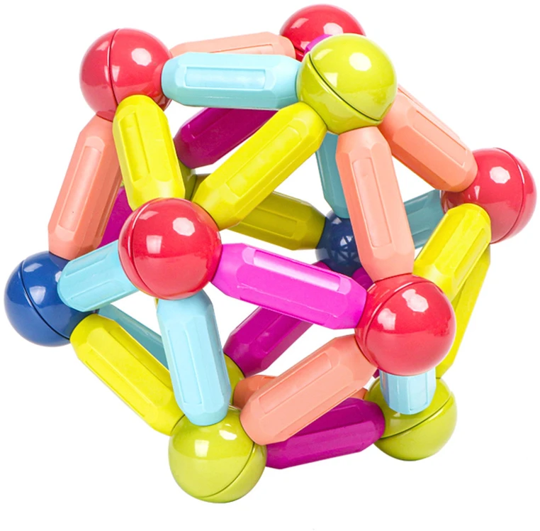 Lean Toys Magnetinių detalių rinkinys 166 vnt.