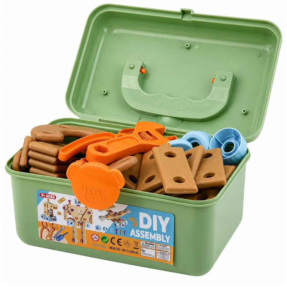 Lean Toys Konstrukcinis rinkinys su elektriniu atsuktuvu 190 vnt.