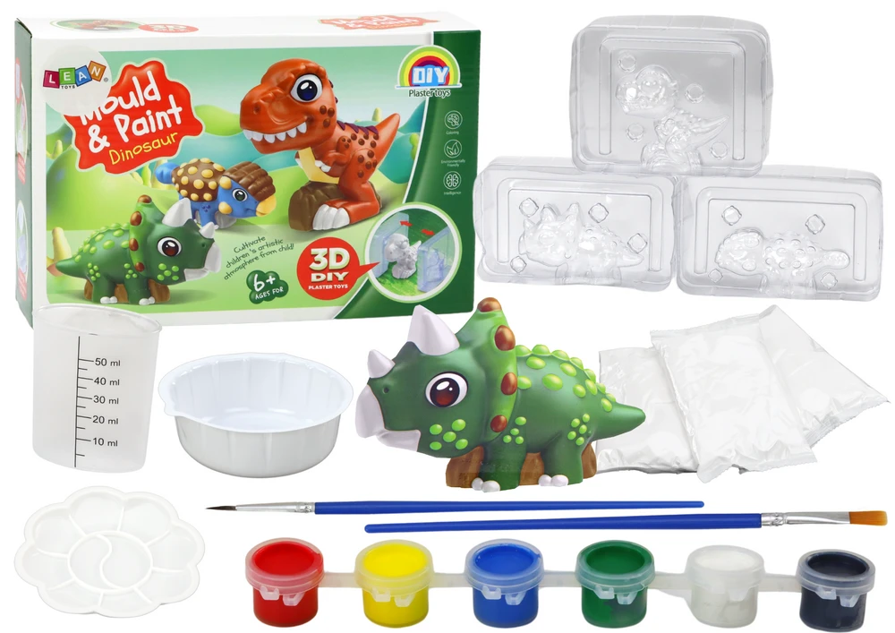 Zestaw 3D dinozaurų kūrybinis rinkinys vaikams