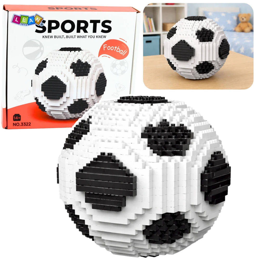 Lean Toys 3D statybiniai blokeliai (futbolo kamuolys) 864 vnt.