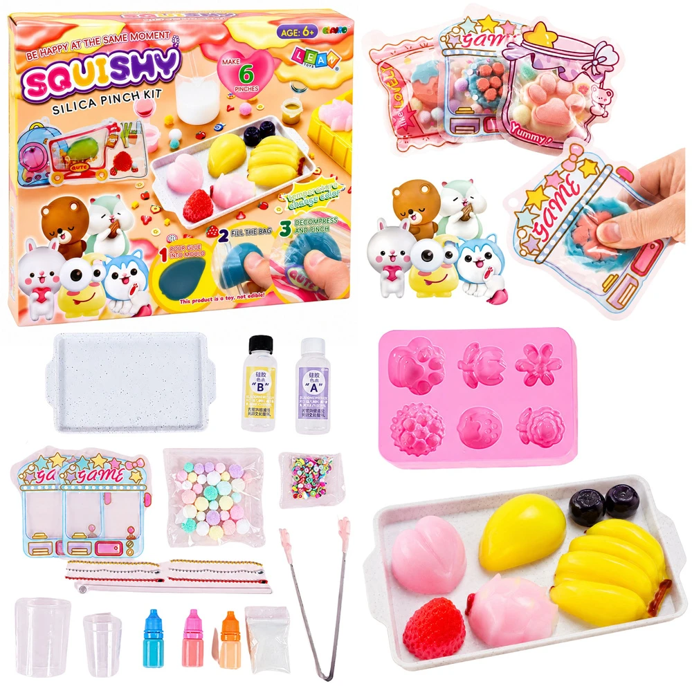 Lean Toys Kūrybinis vaisių formų squishy rinkinys