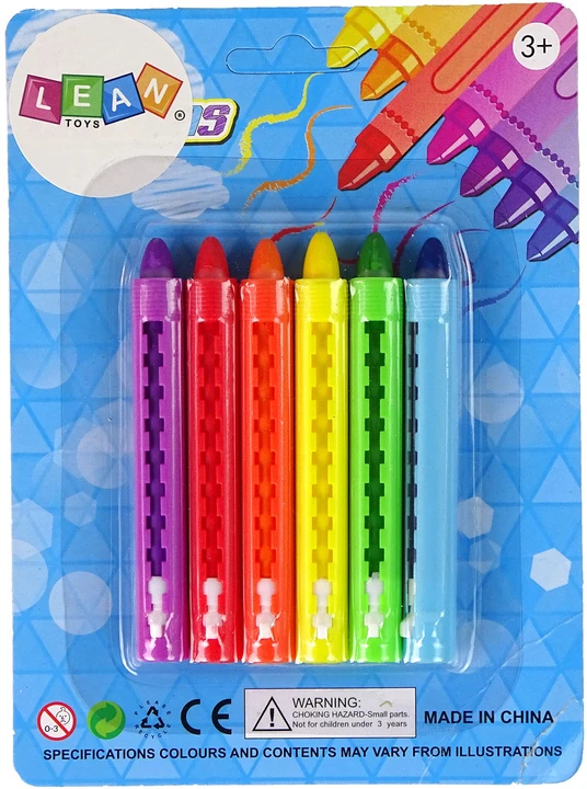 Lean Toys Kreidelių rinkinys Crayon, 6 vnt.