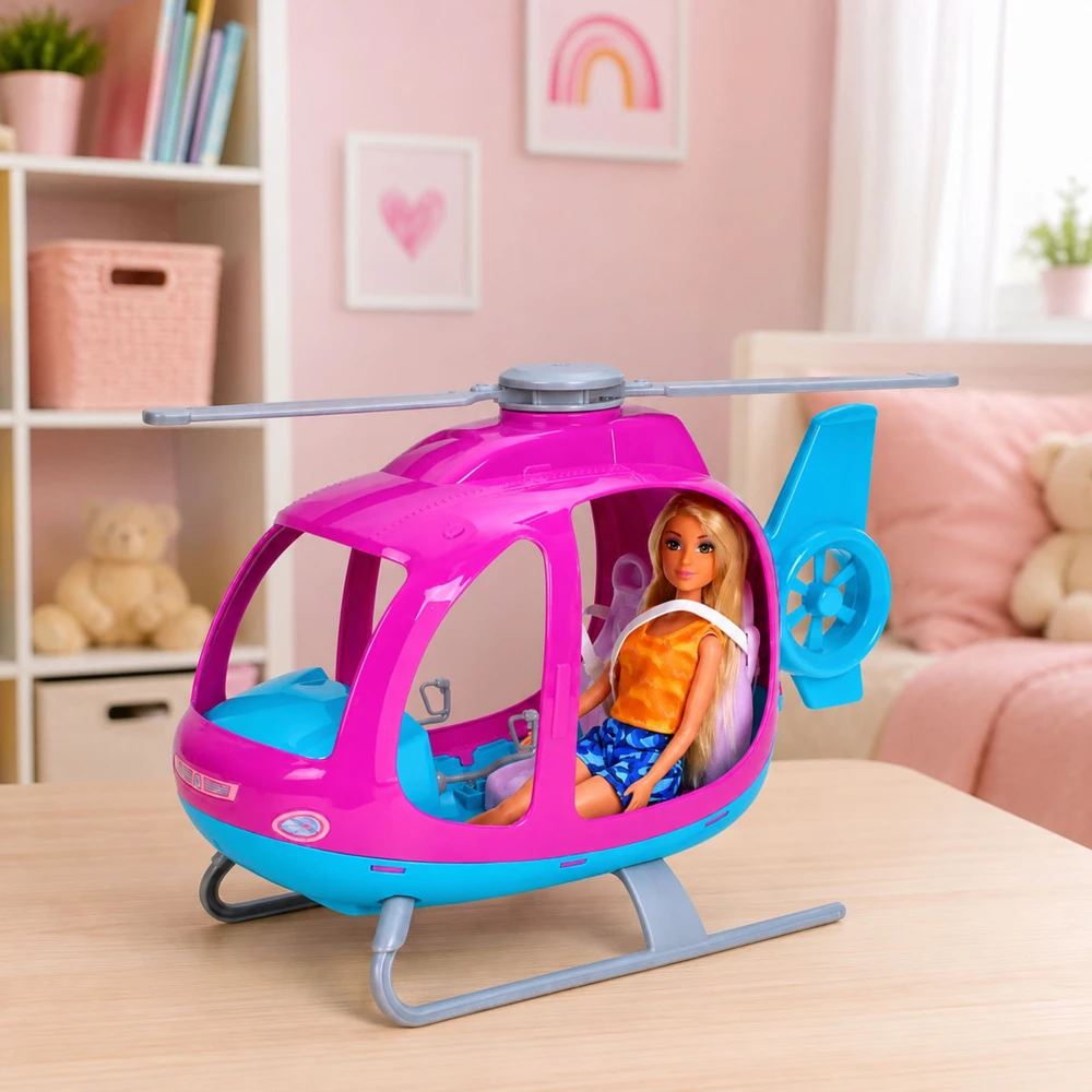 Lean Toys Lėlė su sraigtasparniu 30 cm