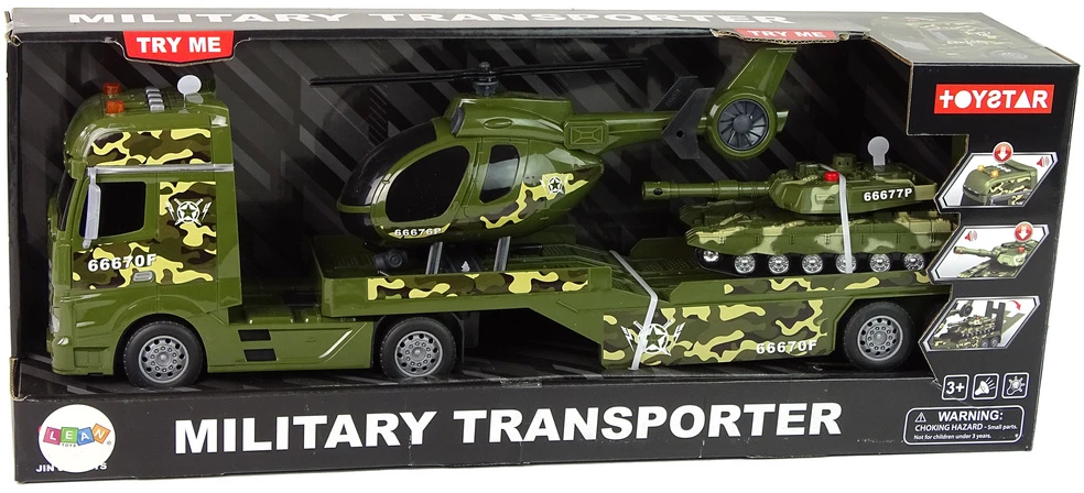 Zestaw Žaislinis karinių transporto priemonių rinkinys Lean Toys