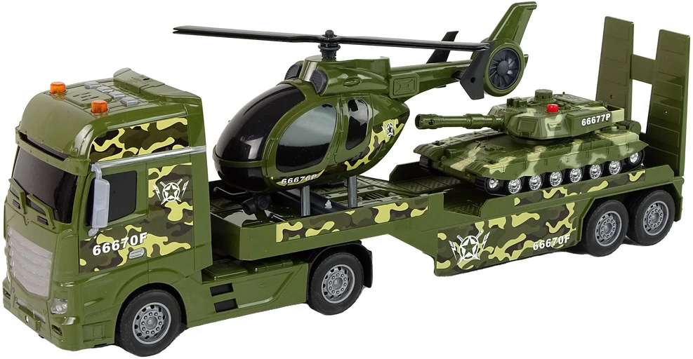 Zestaw Žaislinis karinių transporto priemonių rinkinys Lean Toys
