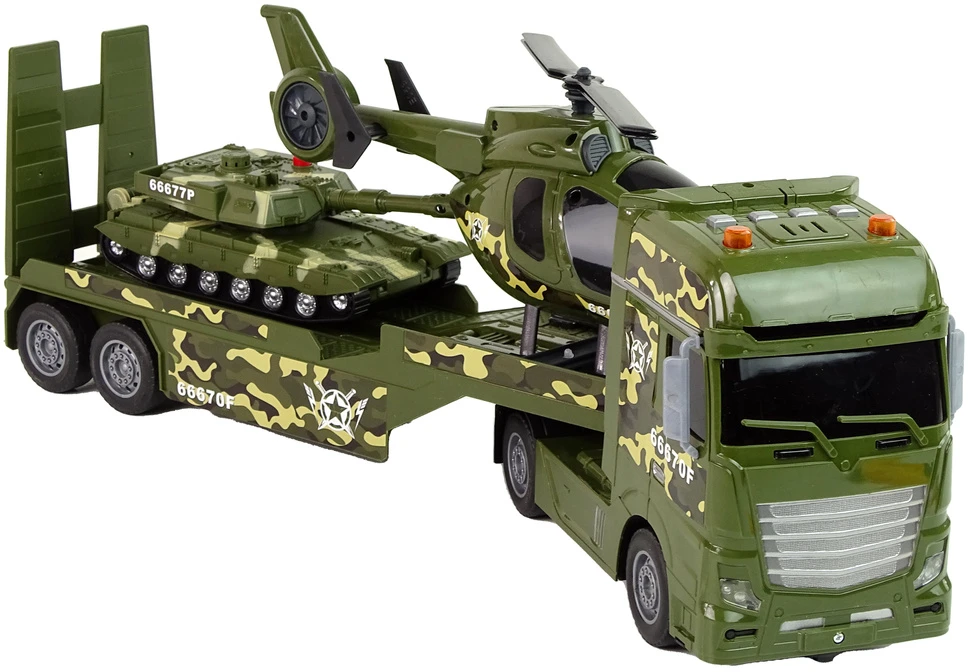 Zestaw Žaislinis karinių transporto priemonių rinkinys Lean Toys