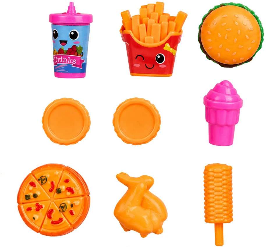 Lean Toys Lėlė su greito maisto rinkiniu 11 cm