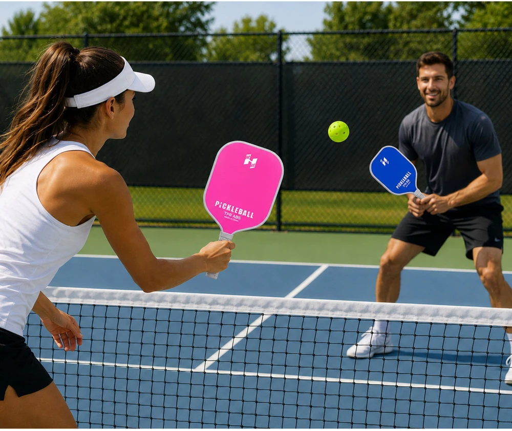 Zestaw Pickleball rinkinys rožinė ir mėlyna