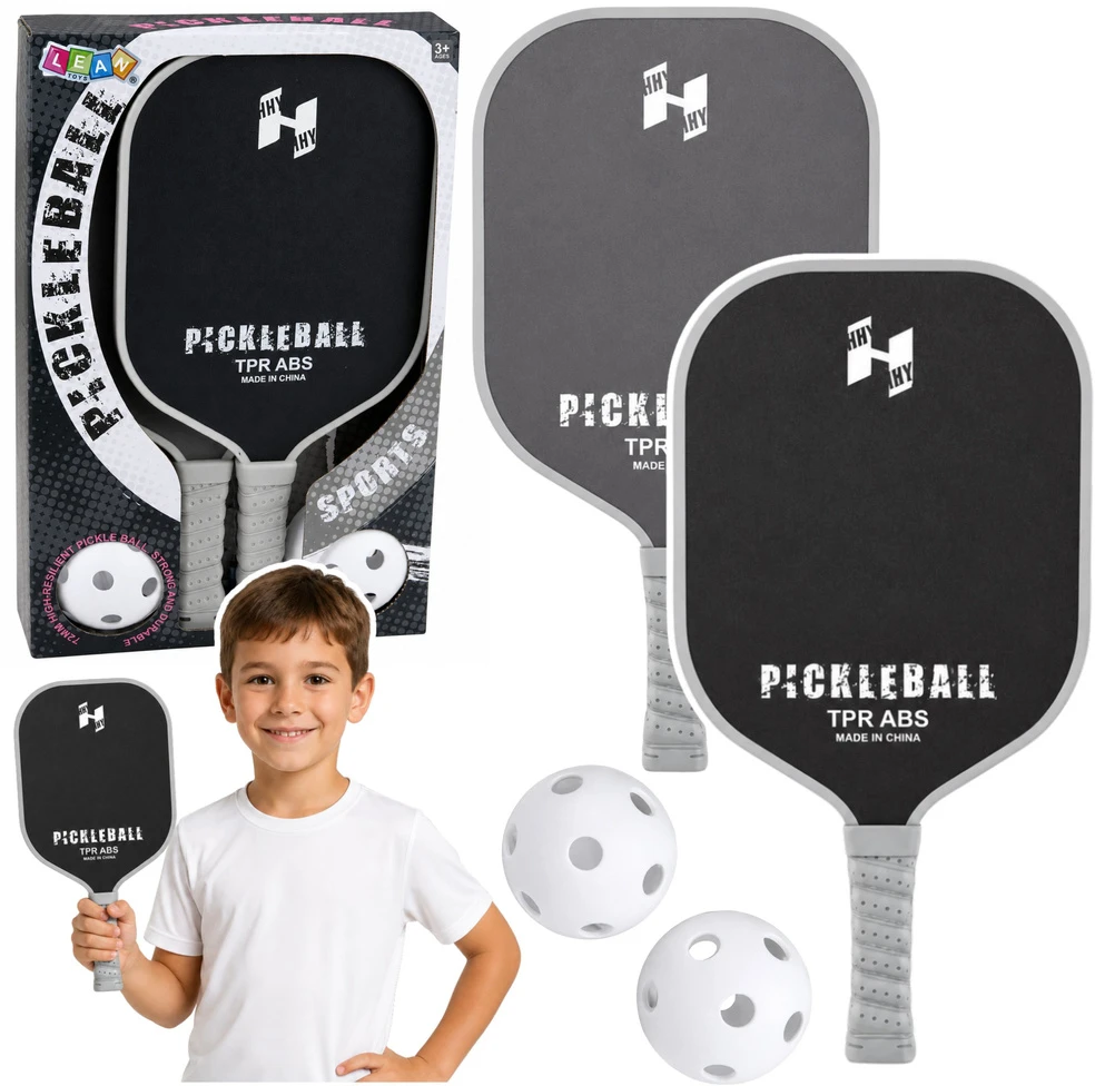 Zestaw Pickleball rinkinys juodas ir pilkas 2 vnt.