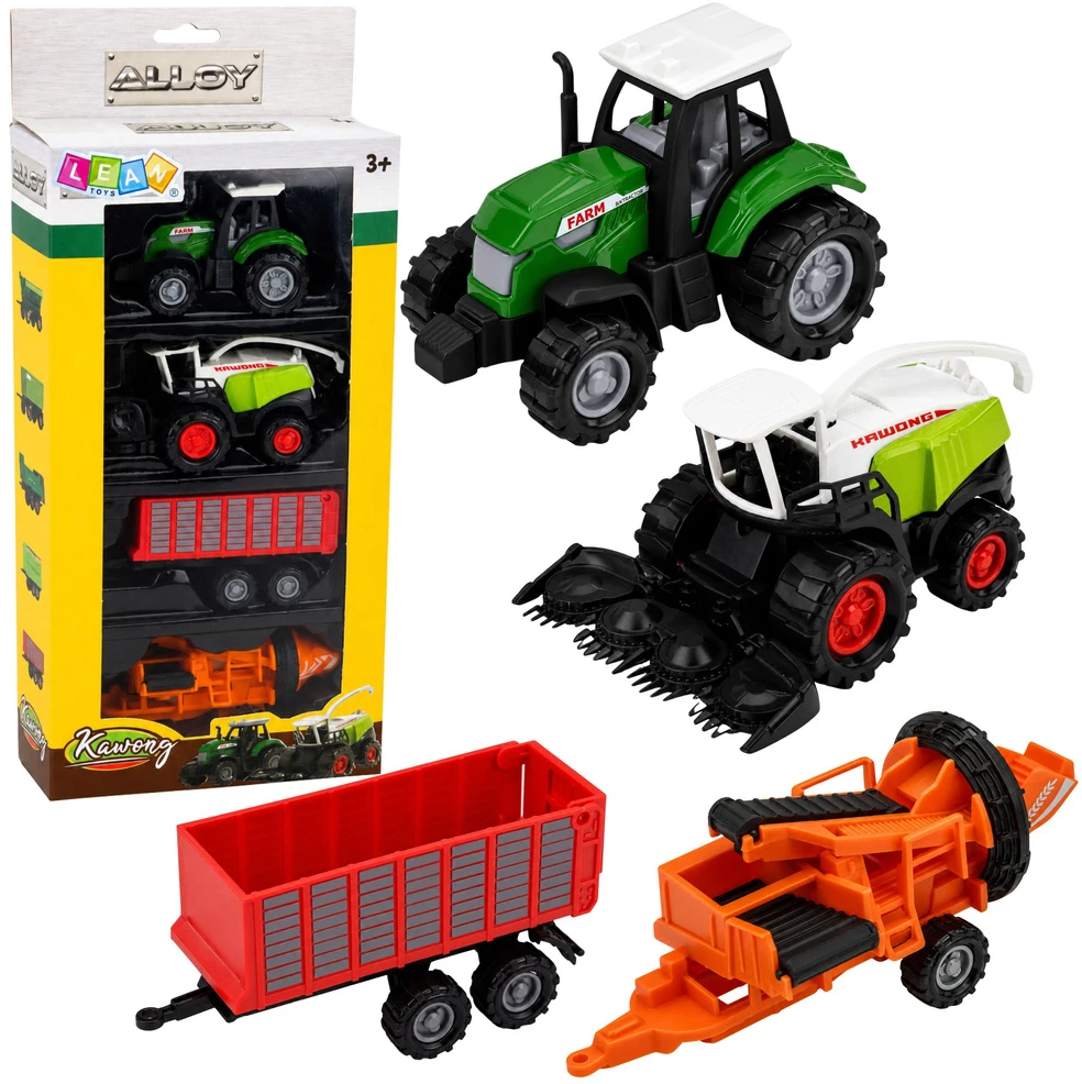 Zestaw Žemės ūkio technikos rinkinys 1:68 4 vnt.