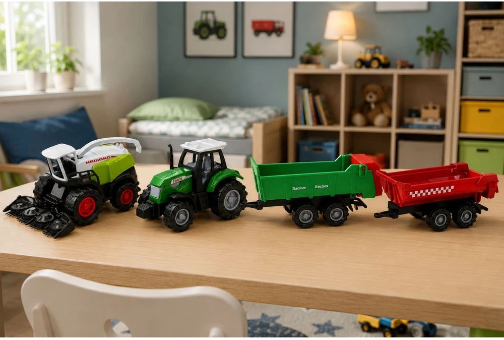 Zestaw Žemės ūkio technikos rinkinys 1:68 4 vnt.