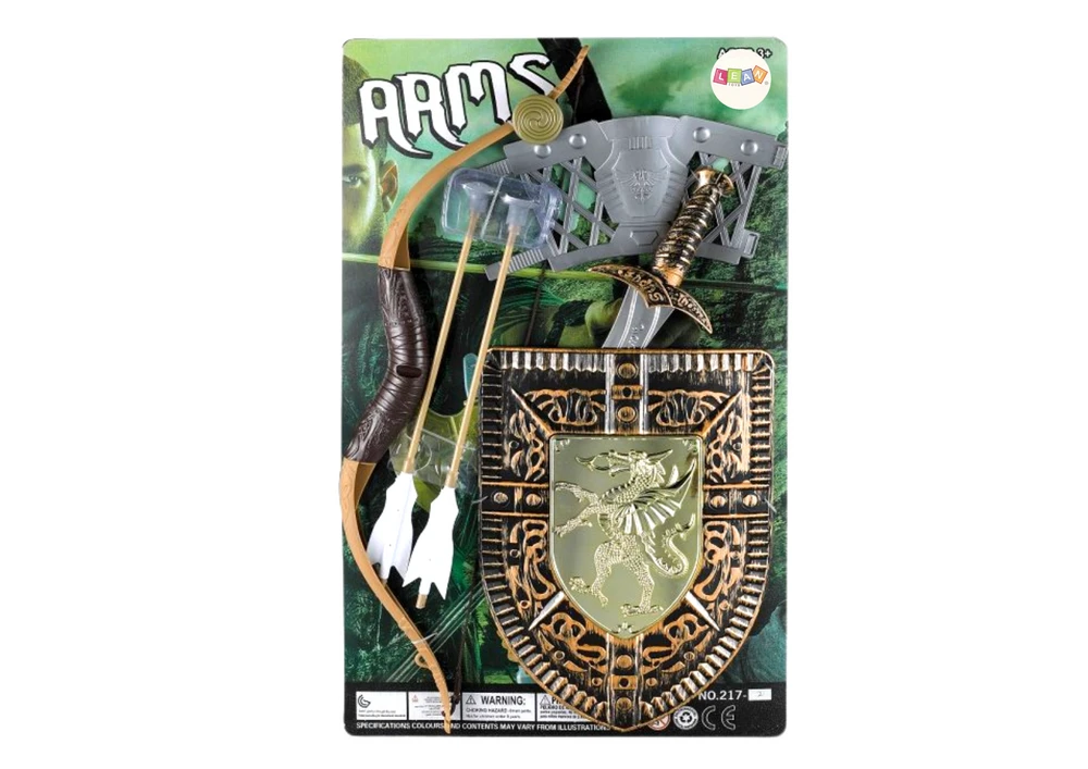 Zestaw Riterio rinkinys Lean Toys, su kardu ir skydu, 6 dalys