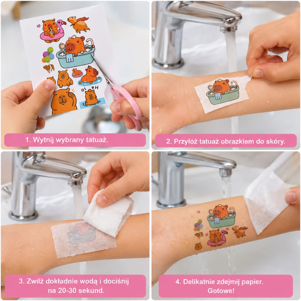 Zestaw Laikinos tatuiruotės 10 lapelių