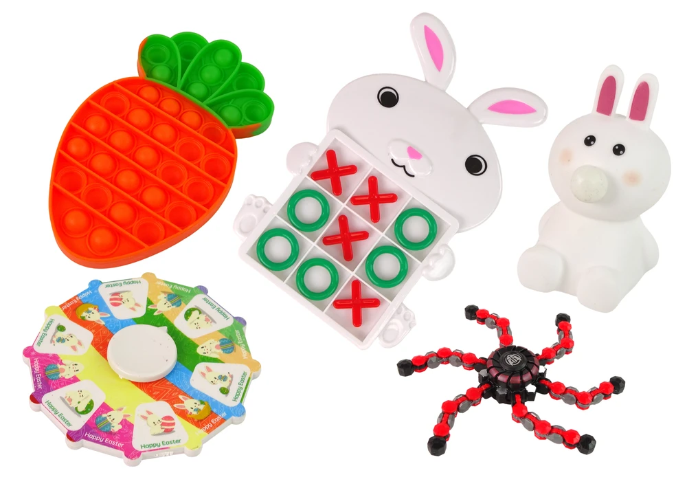 Lean Toys Velykinis fidget žaislų antistresinių žaislų rinkinys, 24 elementai
