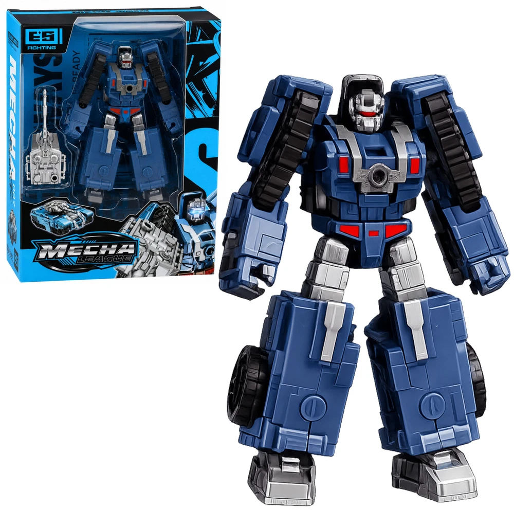 Lean Toys Transformuojamas robotas 2 viename su judančiomis dalimis, įvairių spalvų, 12 × 8 × 3 cm