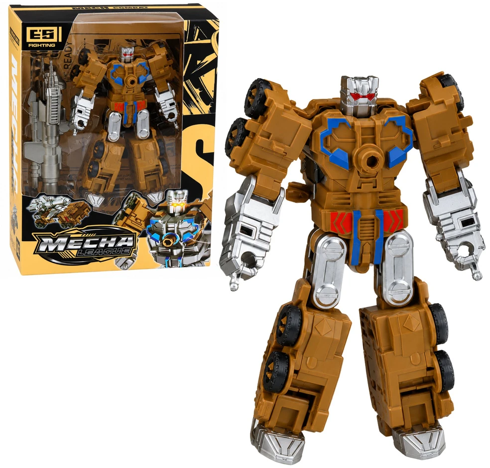 Lean Toys Transformuojamas robotas 2 viename su judančiomis dalimis, įvairių spalvų, 12 × 8 × 3 cm