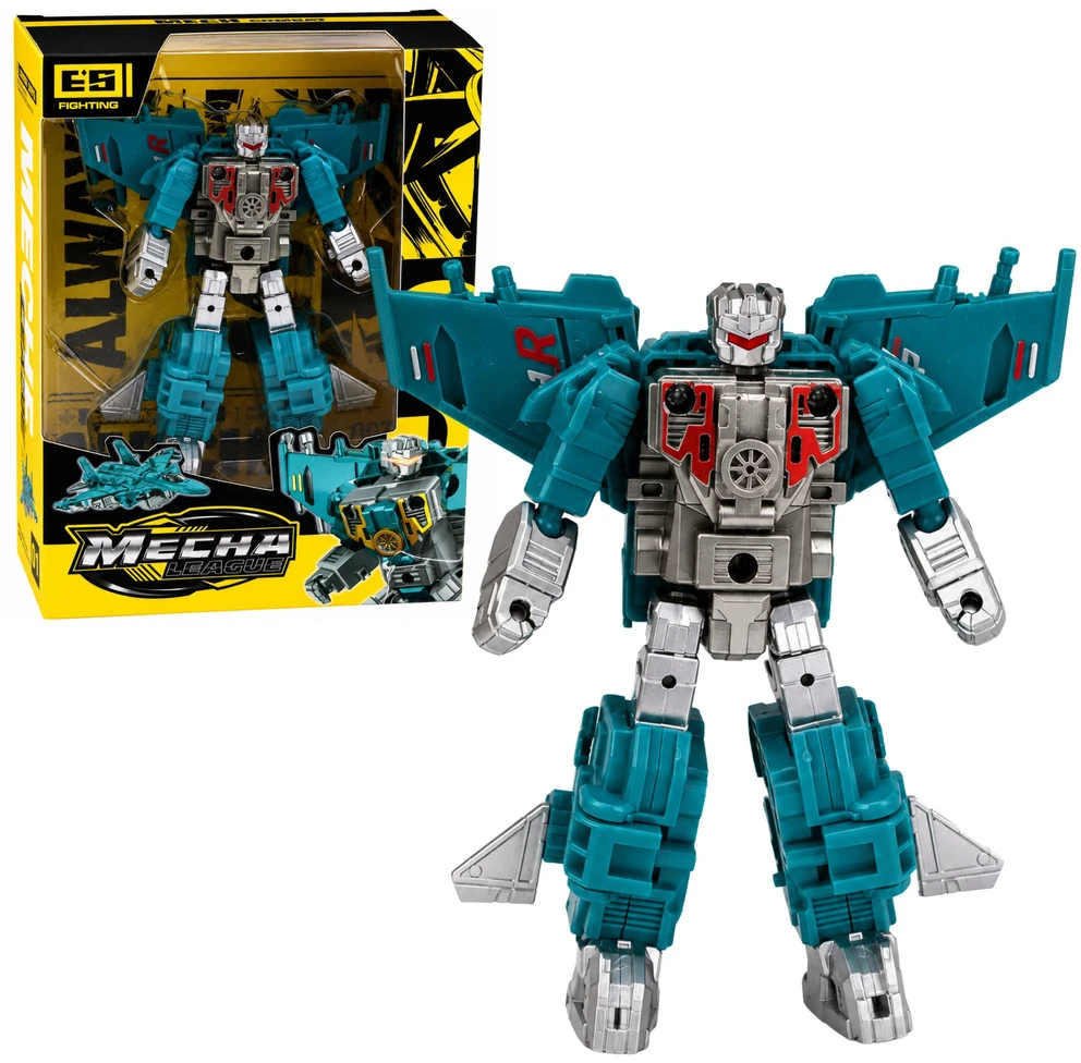 Lean Toys Transformuojamas robotas 2 viename su judančiomis dalimis, įvairių spalvų, 12 × 8 × 3 cm